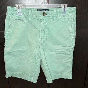 American Eagle Green Khaki Shorts